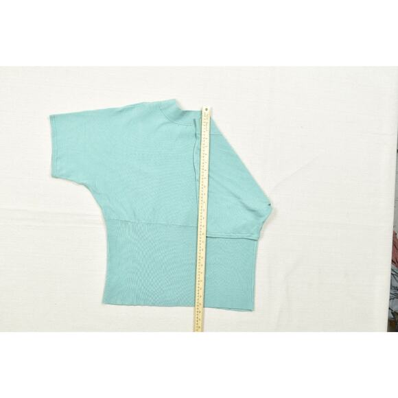 Lane Bryant Women's Plus Size 18/20 Aqua Blue Ribbed V-Neck Sweater Top - Picture 6 of 8